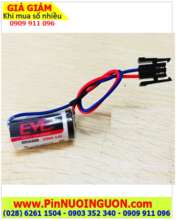 EVE ER14335 (ZẮC CẮM); Pin nuôi nguồn EVE ER14335 lithium 3.6v 2/3AA 1650mAh chính hãng